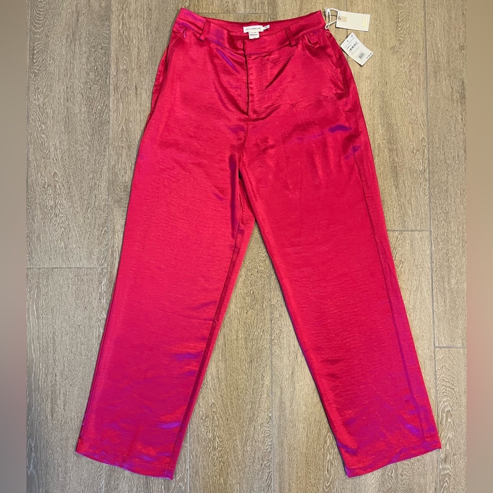 Good American Fuchsia/Pink Dress Pants